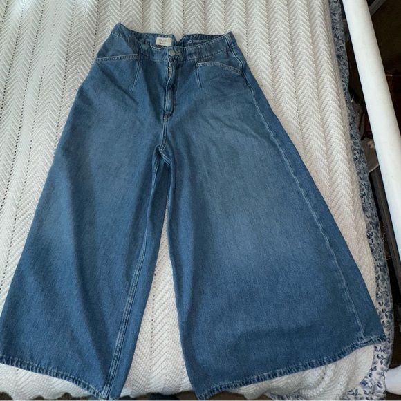 Anthropologie Pilcro A-line Trapeze High Rise Wide Leg Jean - 30 - Picture 8 of 9